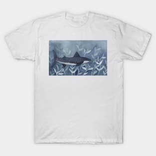 Whimsical Whale Shark in Watercolor T-Shirt